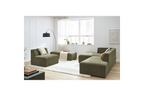 Canapé D'Angle Fixe Modulable - Megeve - Tissu Texturé - Avec 1 Chauffeuse Et 1 Pouf - Angle Gauche