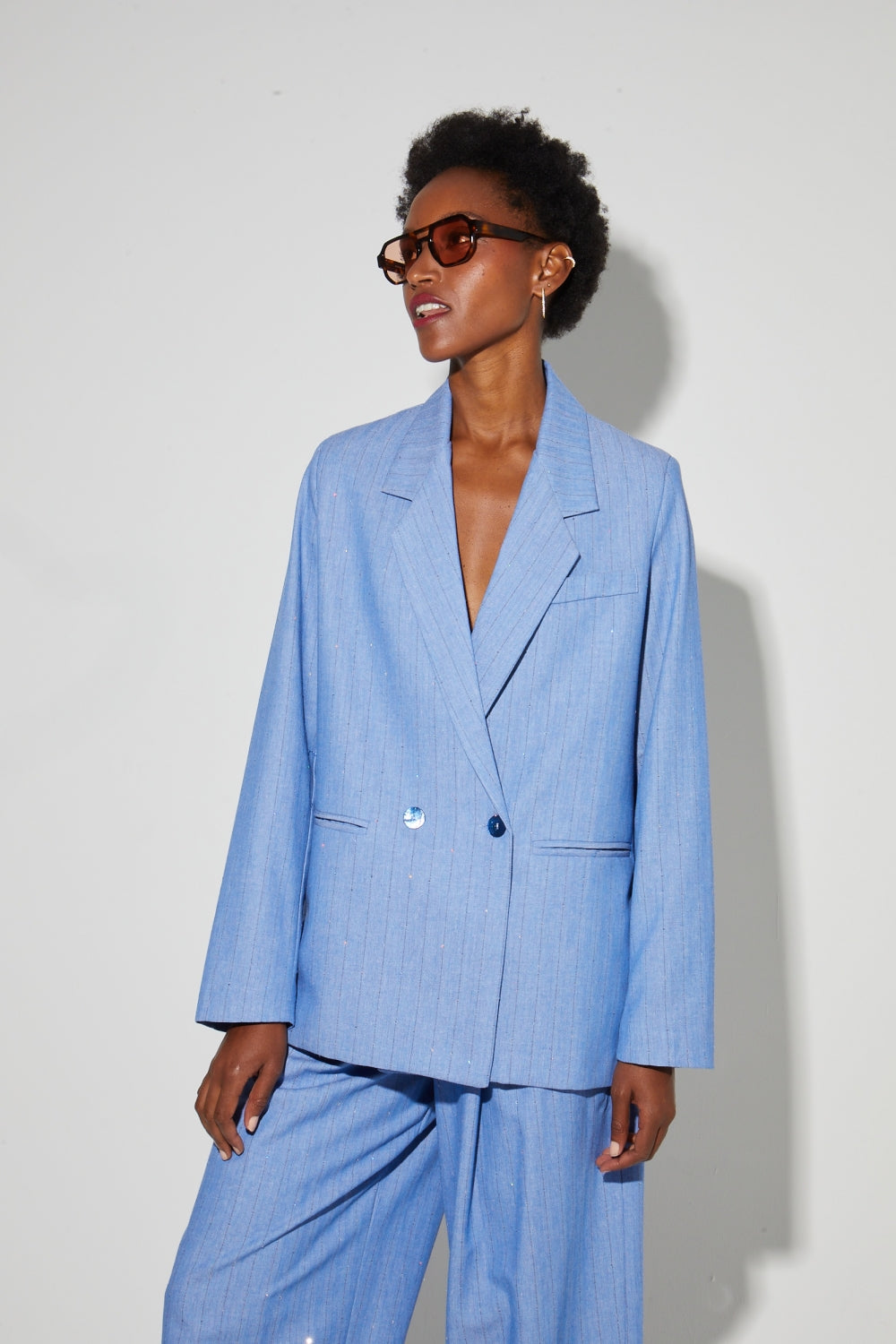 Blazer Ema Éclat Bleu, Fabriqué En Italie