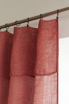 Cortina Regulable + 8 Anillas Clip - Nia - Terracota