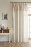 Rideau Ajustable + 8 Anneaux Pince - Dua - Sable