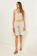 Bermudas - Beige - Mujer