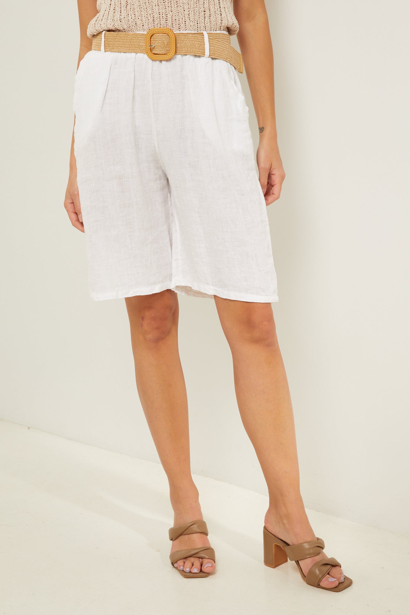 Bermuda shorts - White - Women
