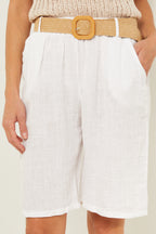 Bermuda shorts - White - Women