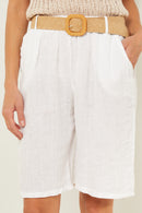 Bermudas - Blanco - Mujer