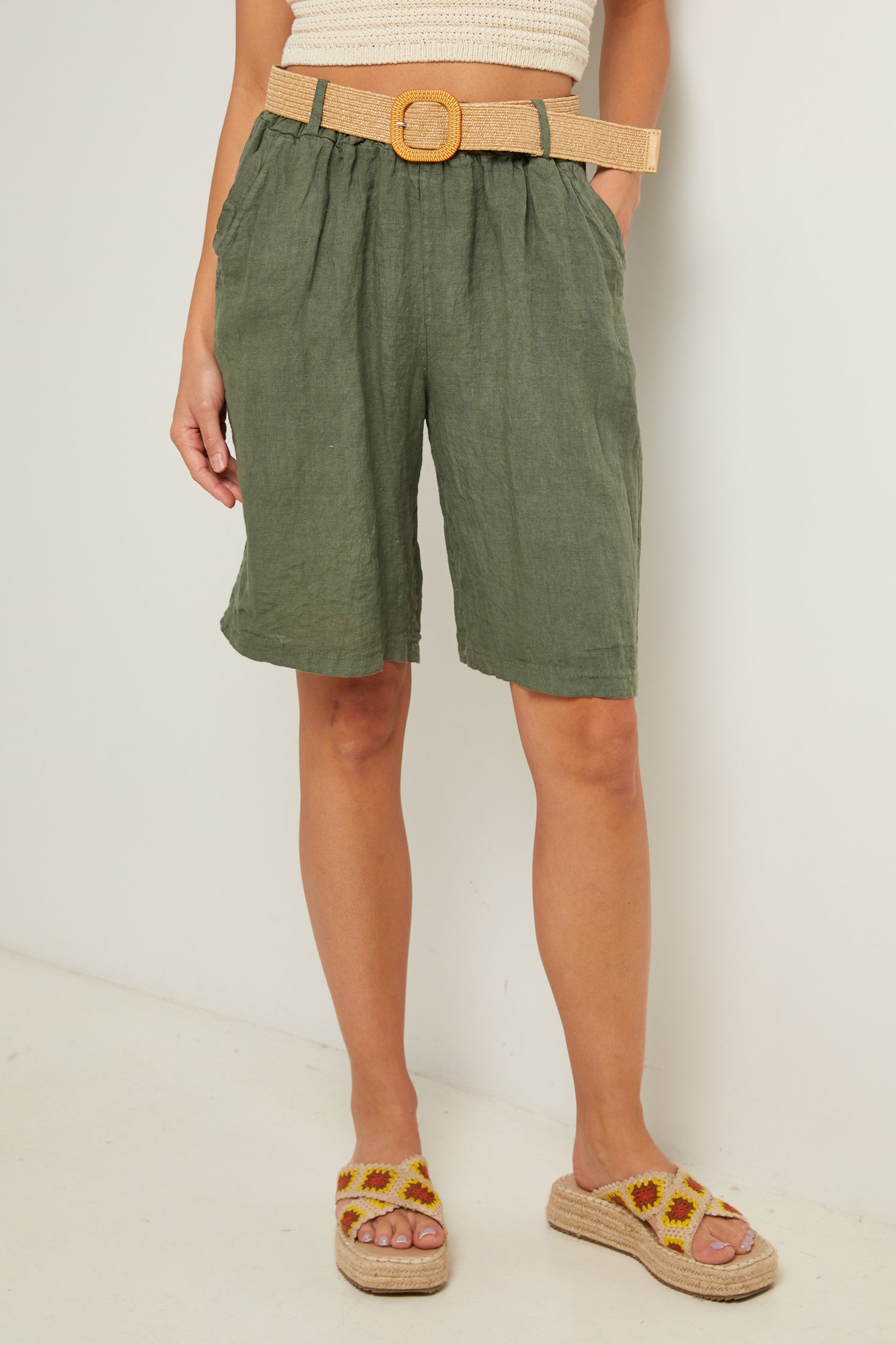 Bermuda - Kaki - Femme