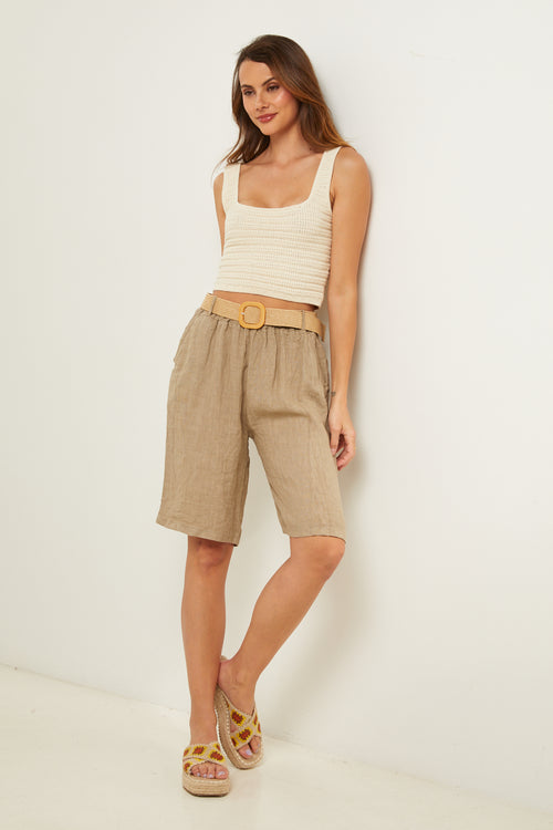 Bermudas - Taupe - Mujer