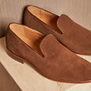 Mocassins L'Homme Confiant Daim Chocolat