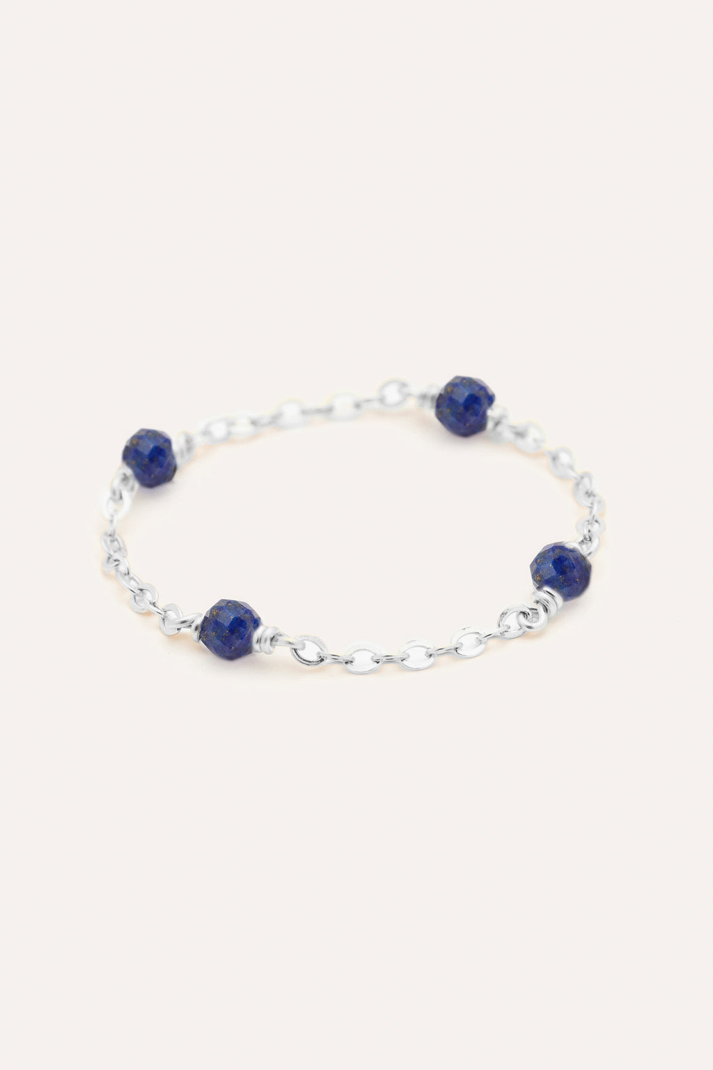 Bague Chaînette Satellite - Lapis-Lazuli - Argent