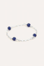 Bague Chaînette Satellite - Lapis-Lazuli - Argent