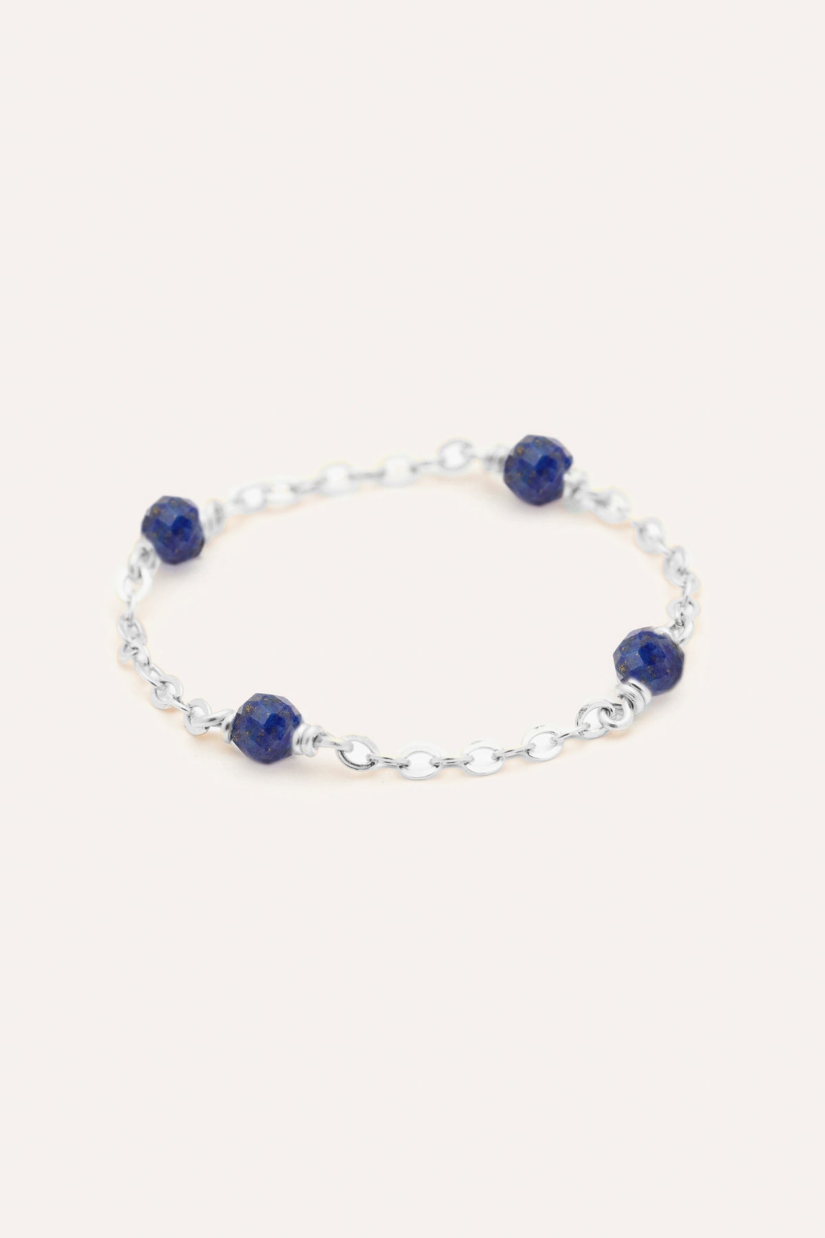 Bague Chaînette Satellite - Lapis-Lazuli - Argent