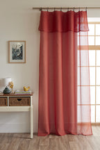 Cortina Regulable + 8 Anillas Clip - Elda - Terracota