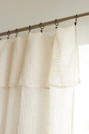 Rideau Ajustable + 8 Anneaux Pince - Freya - Sable