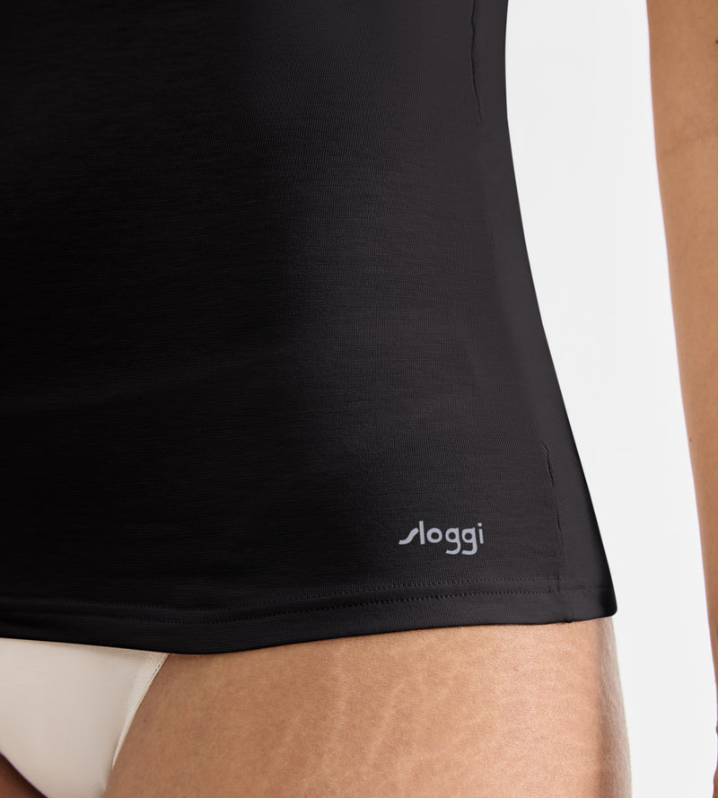 Caraco Fines Bretelles Lot De 2 Sloggi Go Shirt 01 C2P - Black