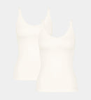 Caraco Fines Bretelles Lot De 2 Sloggi Go Shirt 01 C2P - Silk White