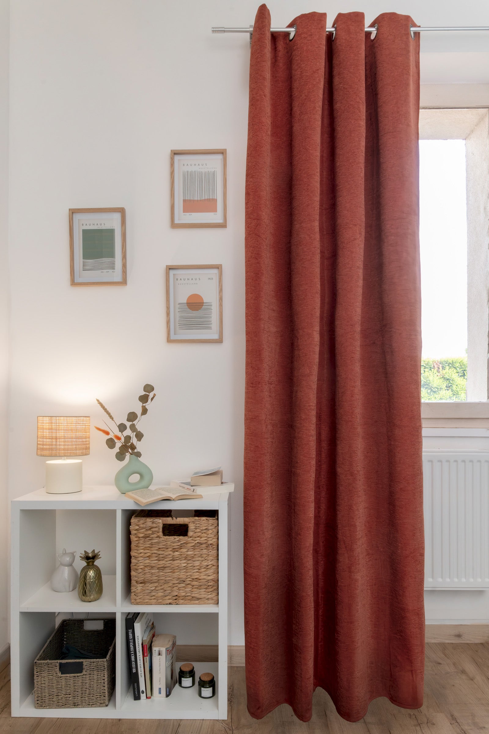Curtain + 8 Eyelets - Osiris - Terracotta