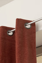 Curtain + 8 Eyelets - Osiris - Terracotta