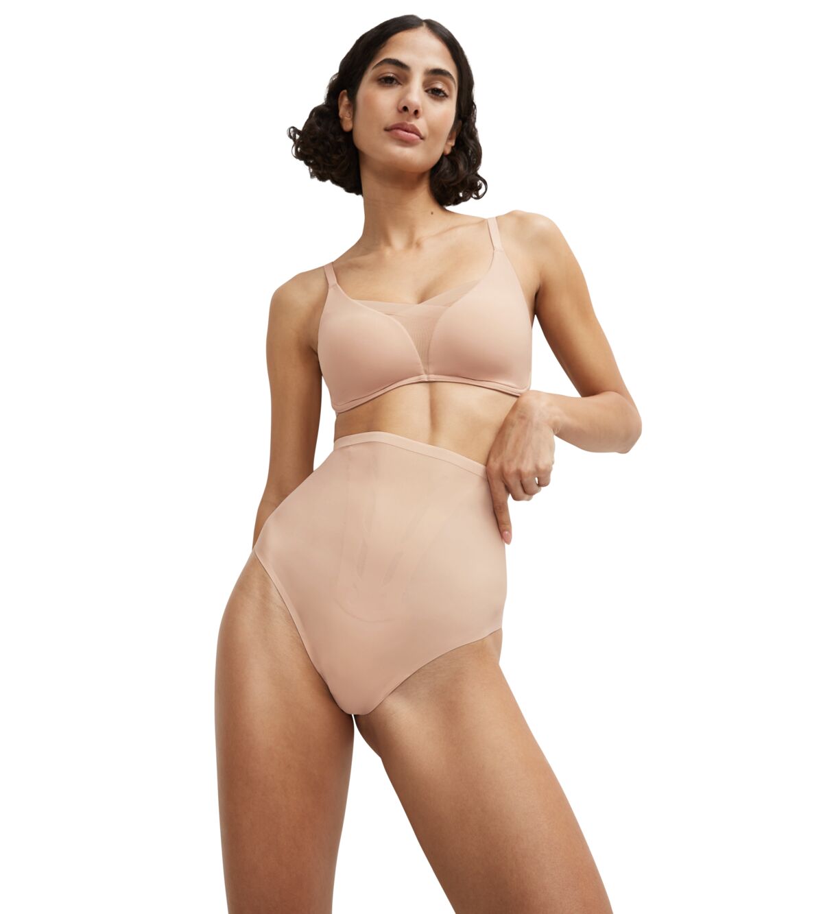 Tanga Triumph Shape Smart Highwaist String - Neutral Beige