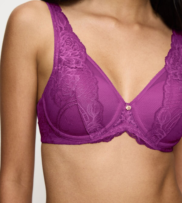 Wild Peony Florale Wp Underwired Bra - Purple