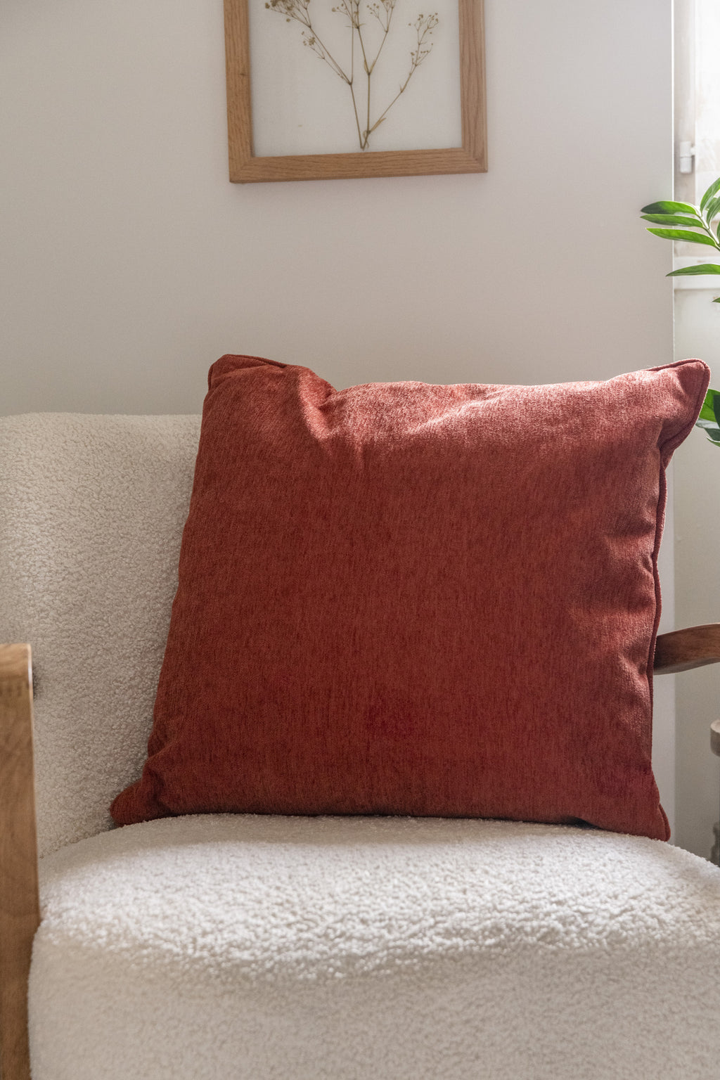 Removable Cushion Cover With Piping - Osiris - Terracotta