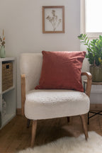 Removable Cushion Cover With Piping - Osiris - Terracotta