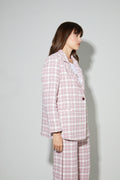 Blazer Jimmy Carreaux Pink, Fabriqué En Italie