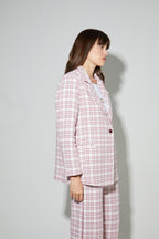 Blazer Jimmy Carreaux Pink, Fabriqué En Italie