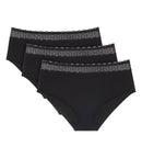 Slip Taille Haute Lot De 3 Feel Of Modal Midi 3P - Black