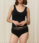 Slip Taille Haute Lot De 3 Feel Of Modal Midi 3P - Black