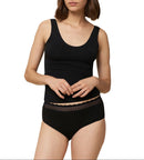 Slip Taille Haute Lot De 3 Feel Of Modal Midi 3P - Black