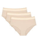 Slip Taille Haute Lot De 3 Feel Of Modal Midi 3P - Creamy Dream