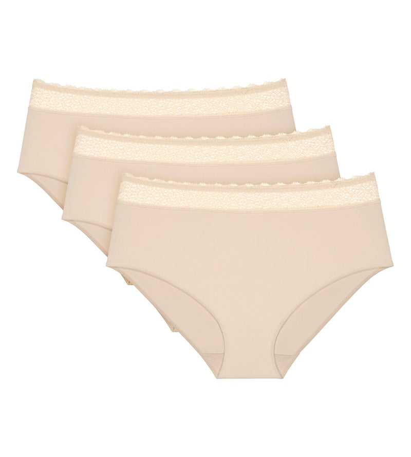 Slip Taille Haute Lot De 3 Feel Of Modal Midi 3P - Creamy Dream