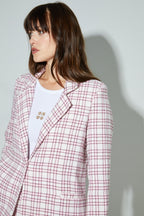 Blazer Jimmy Carreaux Pink, Fabriqué En Italie