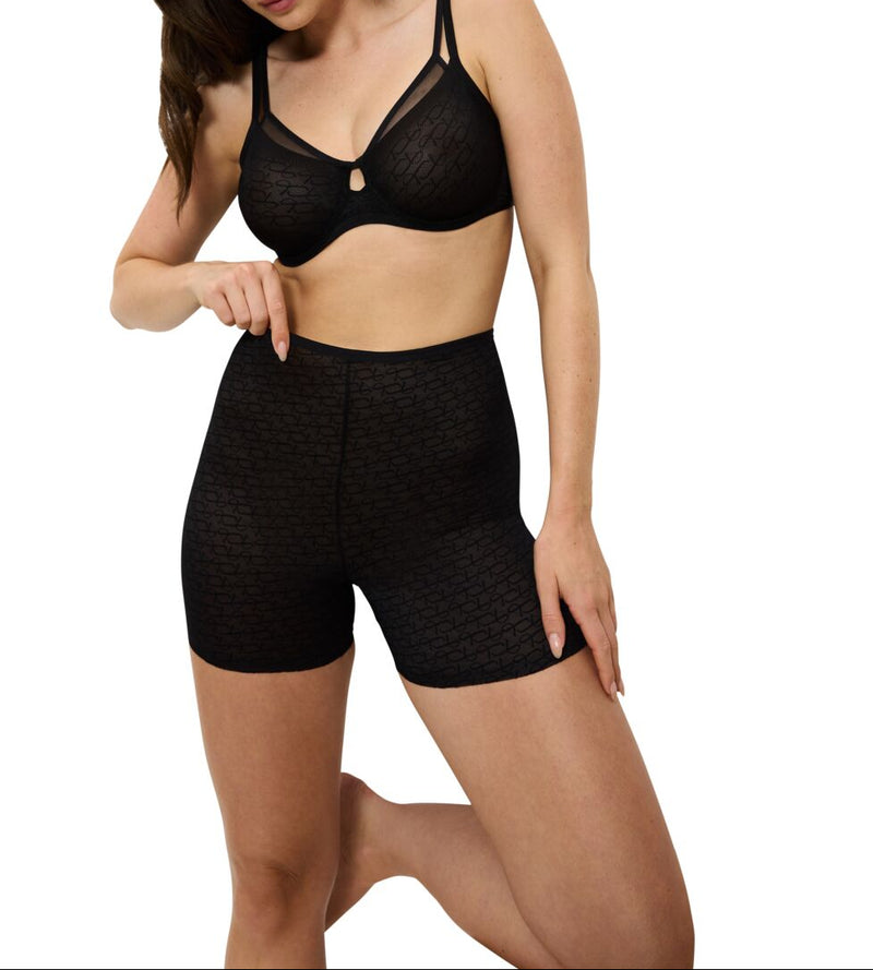 Shorty Couvrant Triumph Signature Sheer Shorts - Black