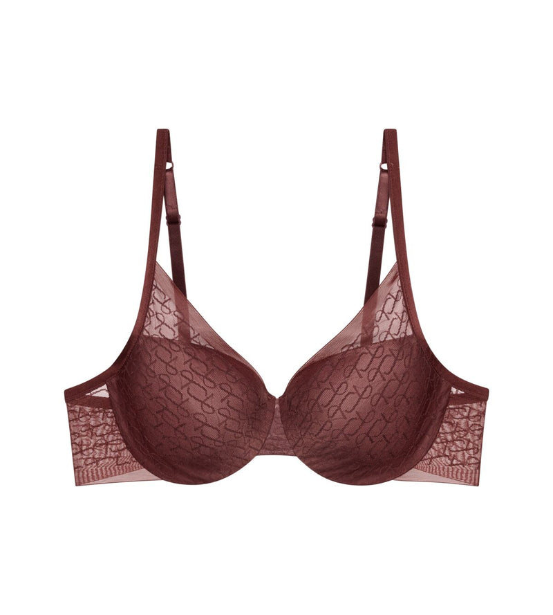 Triumph Signature Sheer Whp Ex Padded Balconette Bra - Decadent Chocolate