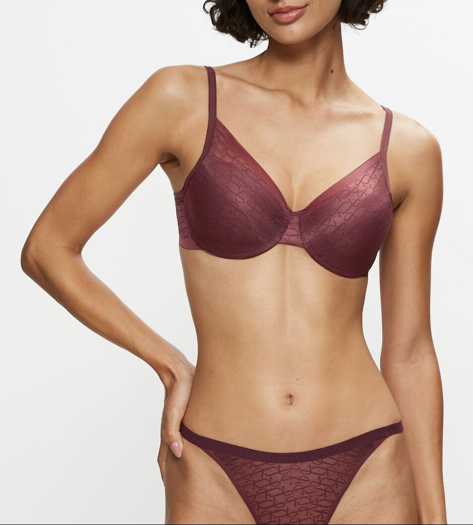Triumph Signature Sheer WHP Ex Ampliforme Balconette Bra - Decadent Chocolate