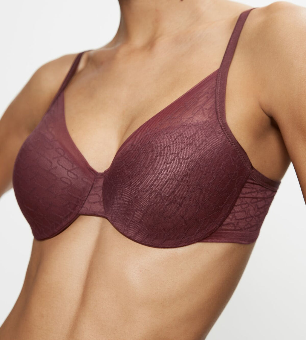 Triumph Signature Sheer WHP Ex Ampliforme Balconette Bra - Decadent Chocolate