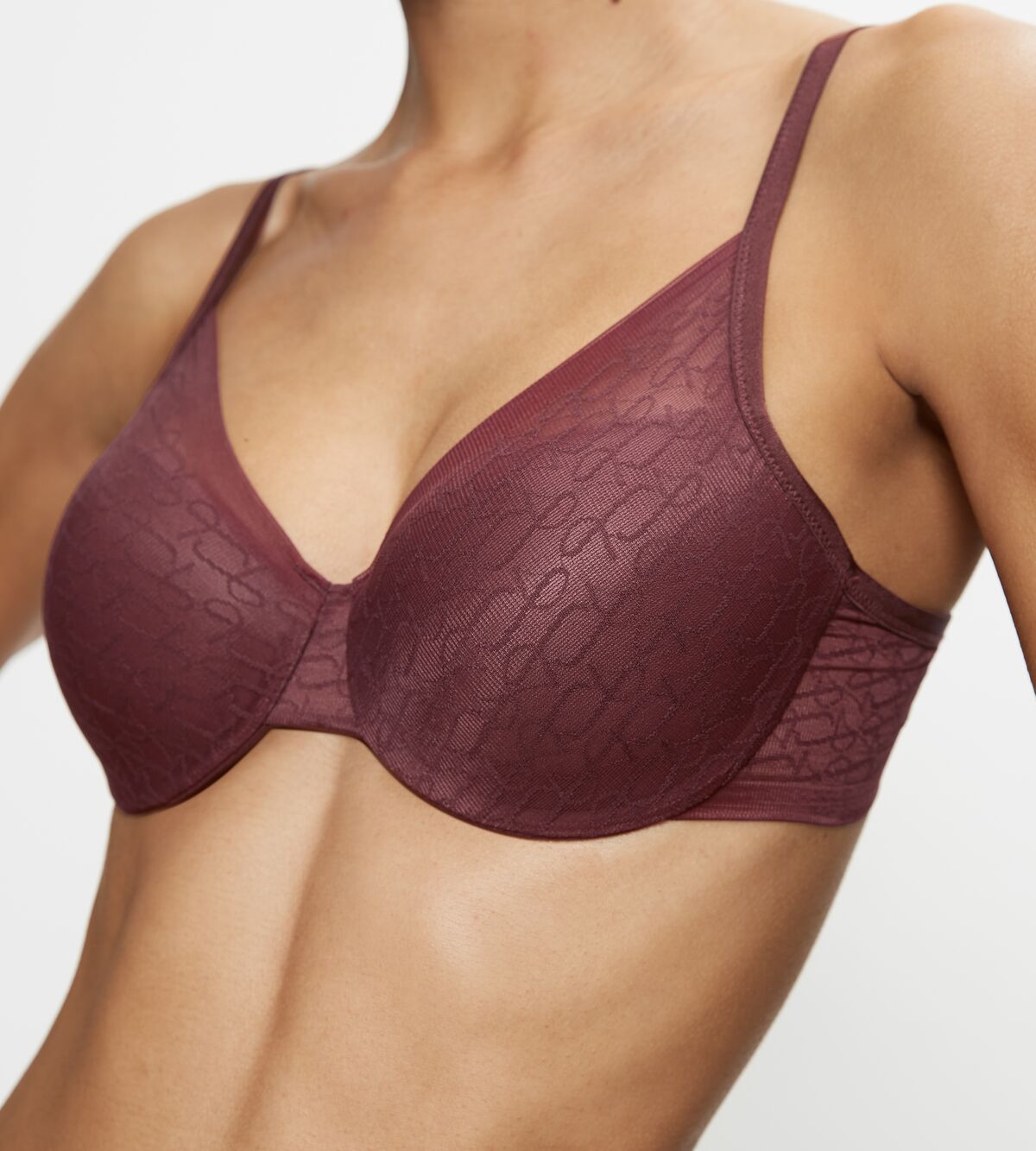 Triumph Signature Sheer WHP Ex Ampliforme Balconette Bra - Decadent Chocolate