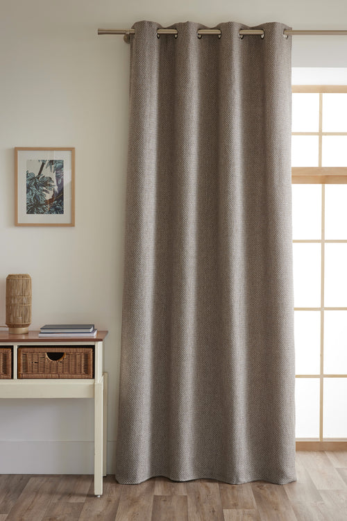 Curtain + 8 Eyelets - Atlas - Pebble