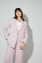 Blazer Jimmy Carreaux Pink, Fabriqué En Italie