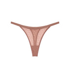Triumph Signature Sheer String Brazilian Thong - Toasted Almond