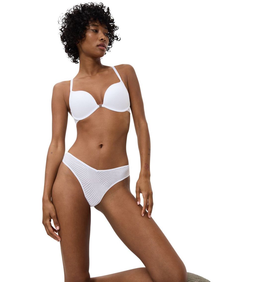 Harmony Spotlight High Leg Brazilian Brief - White
