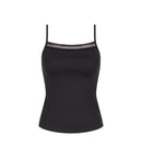 Caraco Fines Bretelles Sloggi Go Ribbed Spaghetti Top - Black