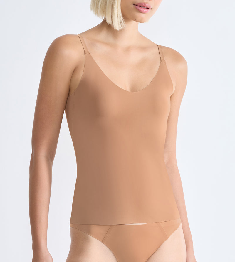 Caraco Fines Bretelles Sloggi Zero Feel 2.0 Spaghetti Top - Nostalgic Brown