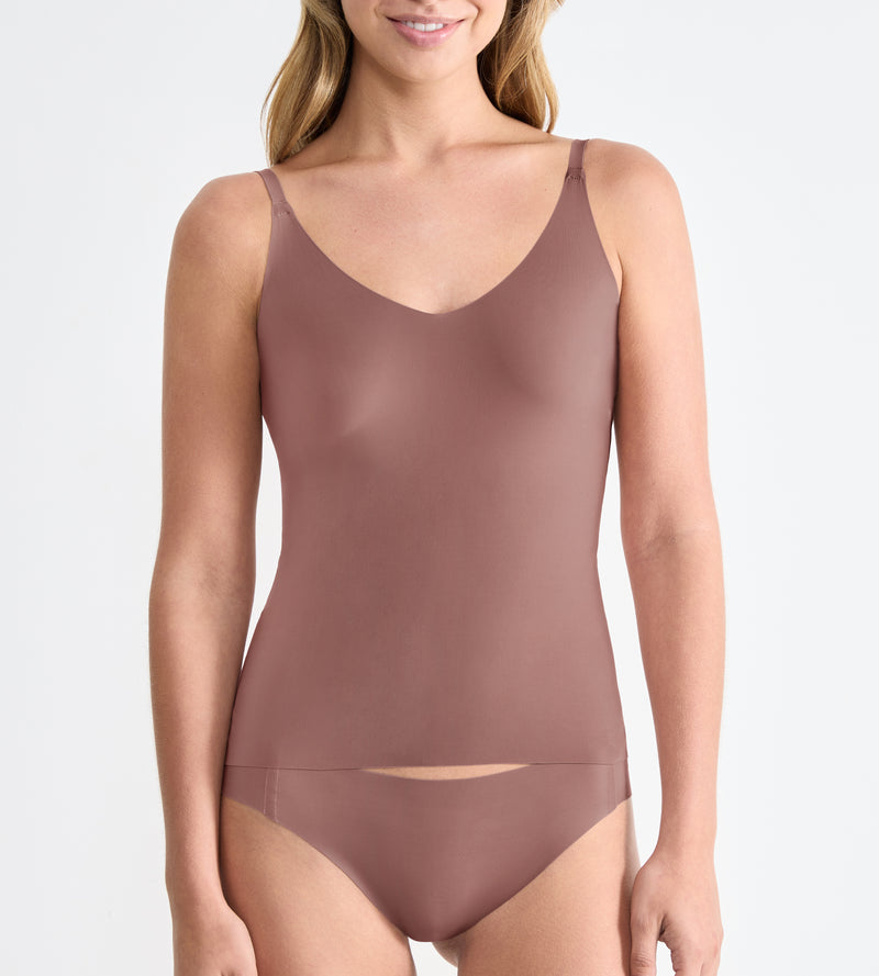 Caraco Fines Bretelles Sloggi Zero Feel 2.0 Spaghetti Top - Cacao