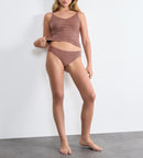 Caraco Fines Bretelles Sloggi Zero Feel 2.0 Spaghetti Top - Cacao