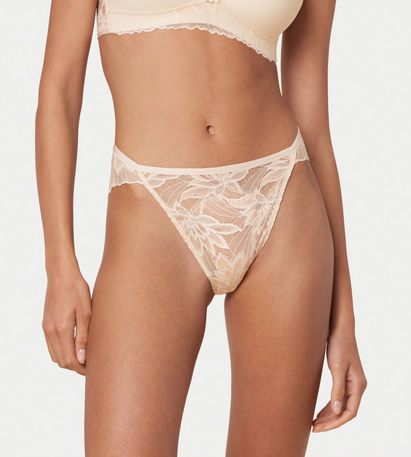 High-Waisted Cut-Out Brief Amourette Charm Delight Highleg Tai - Fresh Powder