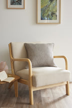 Removable Cushion Cover With Piping - Atlas - Pebble