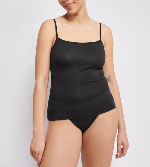 Caraco Fines Bretelles Sloggi Ever Ease Spaghetti Shirt - Black