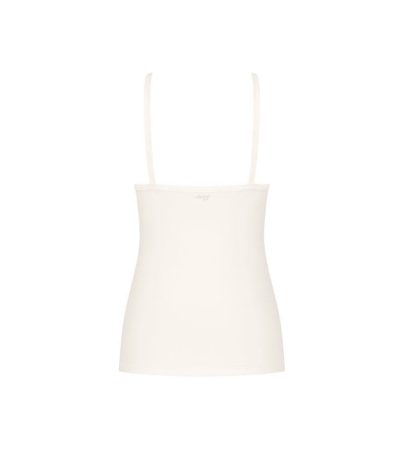 Caraco Fines Bretelles Sloggi Ever Ease Spaghetti Shirt - Silk White
