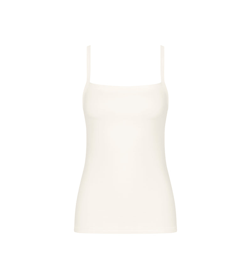 Caraco Fines Bretelles Sloggi Ever Ease Spaghetti Shirt - Silk White